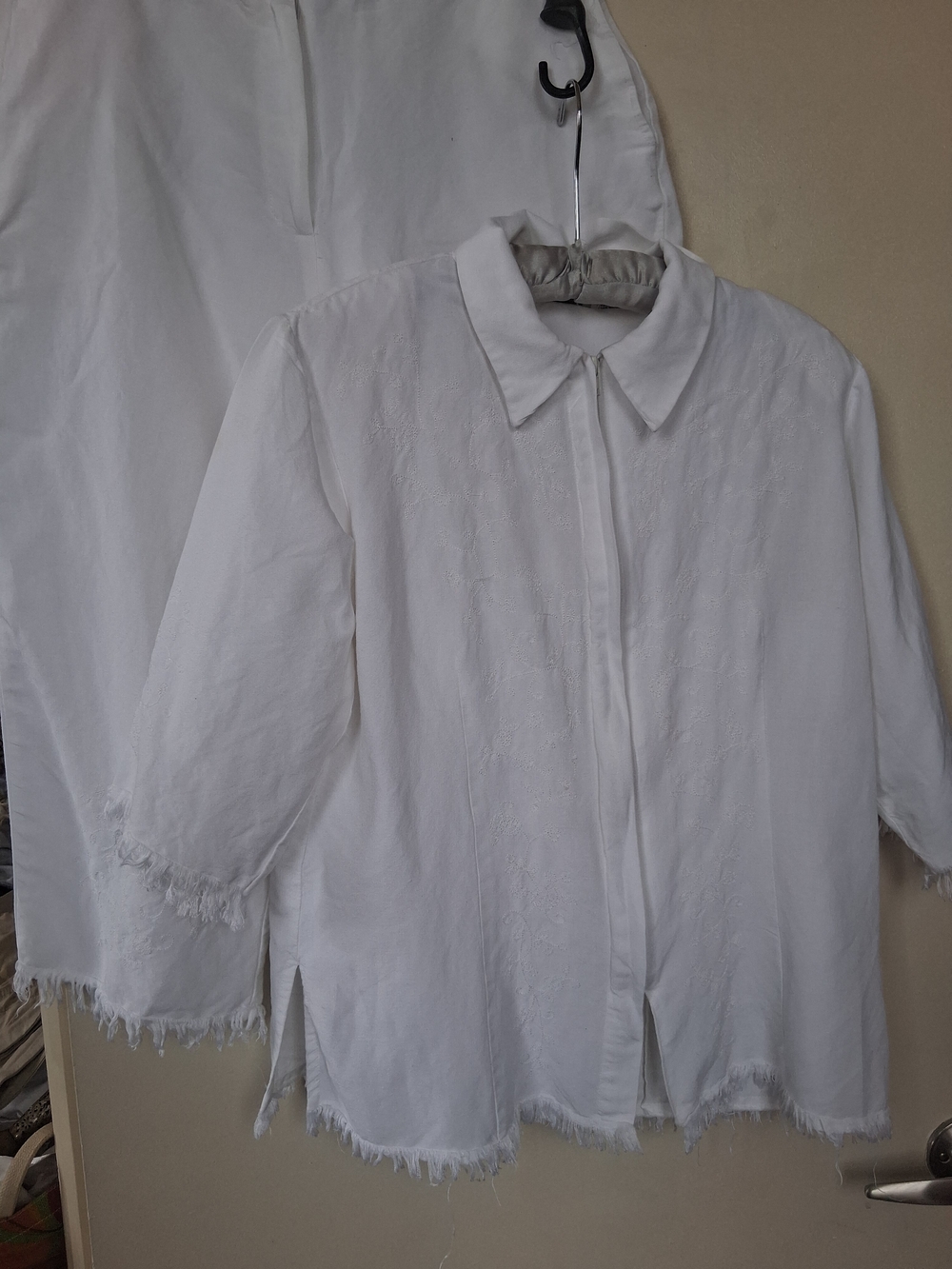 Women's Collared Zipper-Front Shirt  And Matching Pants